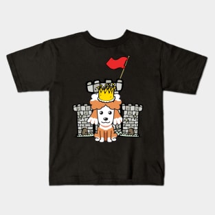 Funny poodle is the king of the castle Kids T-Shirt